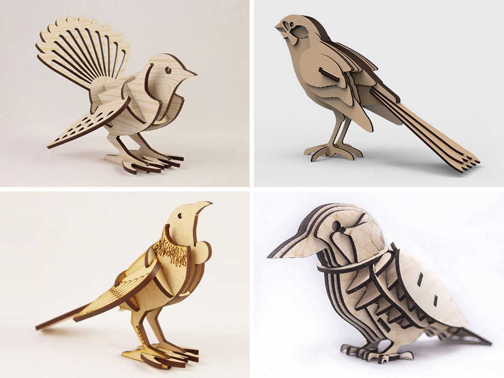 MDF小鳥(niǎo)激光切割項(xiàng)目