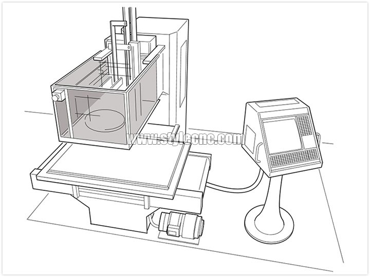 帶固定距離防護裝置的小型高架/C 型數控雕刻機