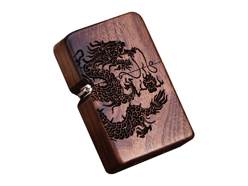 激光雕刻 zippo 木質(zhì)打火機