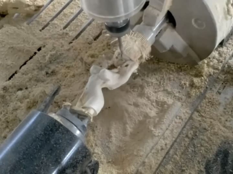 帶旋轉軸的小型數控雕刻機 3D 加工 帶旋轉軸的小型數控雕刻機 3D 加工