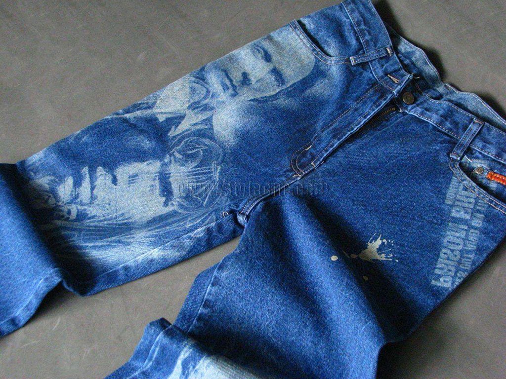 牛仔褲激光打標機雕刻項目