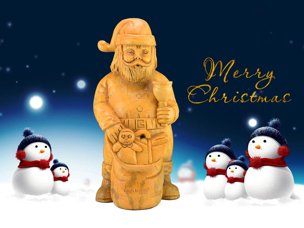 3D 2018 年圣誕節(jié)圣誕老人雕刻項(xiàng)目（由木工數(shù)控雕刻機(jī)制作）