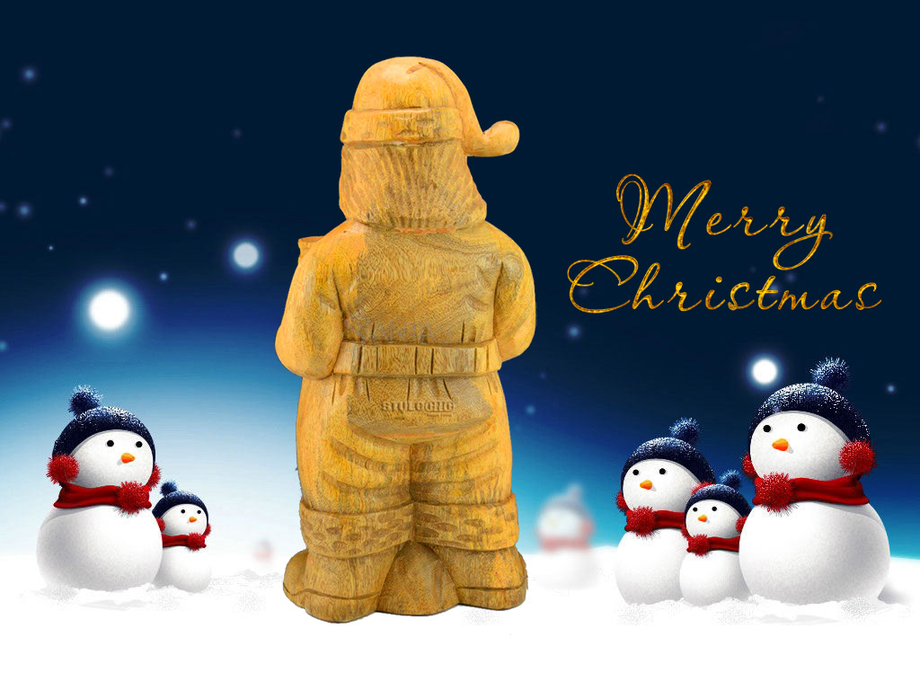 3D 2018 年圣誕節(jié)圣誕老人雕刻項(xiàng)目（由木工數(shù)控雕刻機(jī)制作）