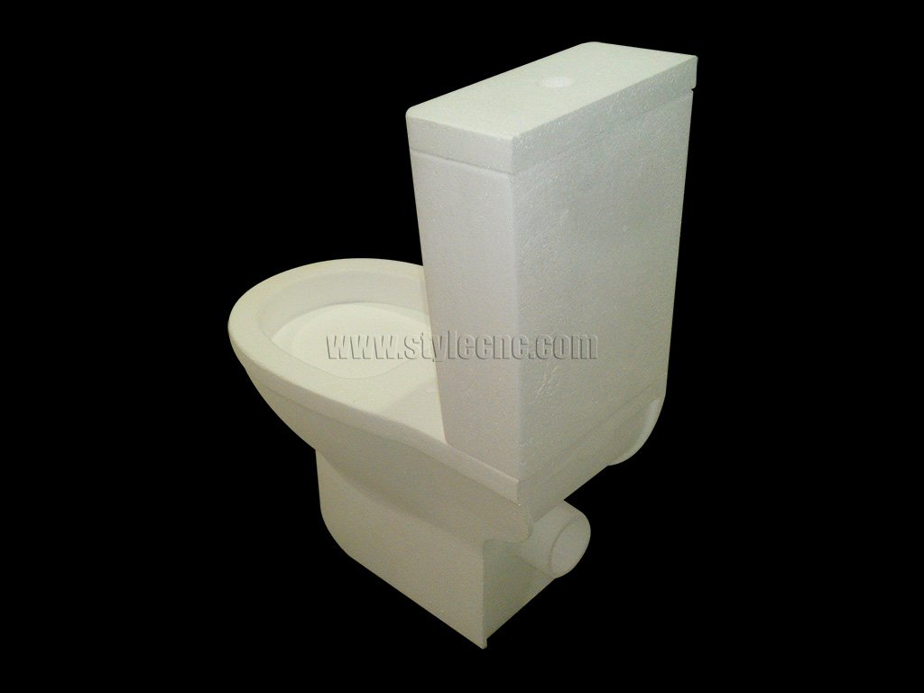 五軸數控機床 3D 馬桶原型的 EPS 實體模型