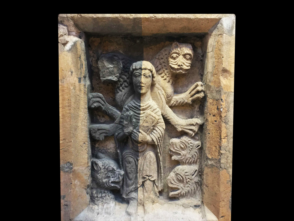 激光清洗歷史石壁畫(huà)上的碳沉積物